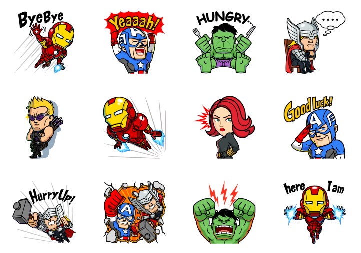 アベンジャーズ新作公開 マーベルヒーローズlineスタンプまとめ Apptopi