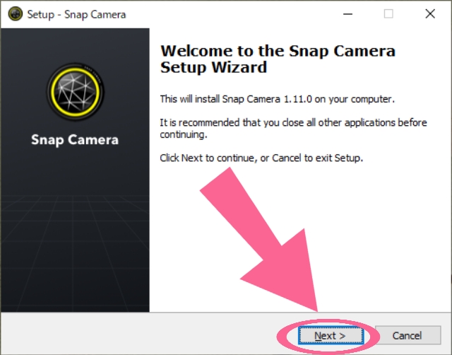 SnapCamera　Next　4回　クリック