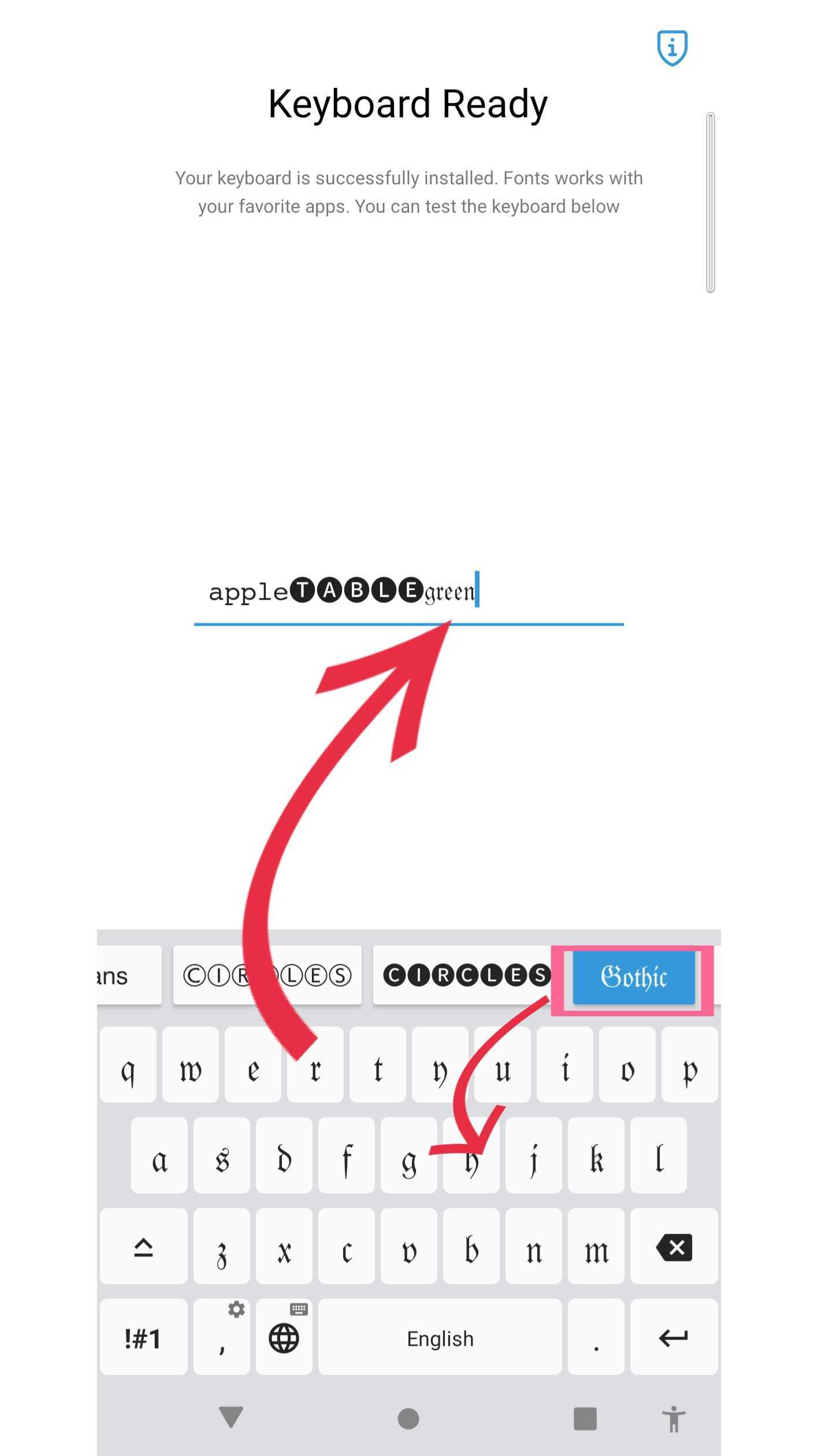 Fonts　キーボードアプリ　特殊文字　入力　方法　例