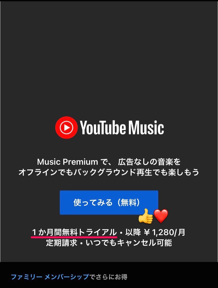 YoutubeMusic有料プラン
