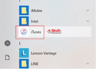 iTunesアイコンの画像＋shift