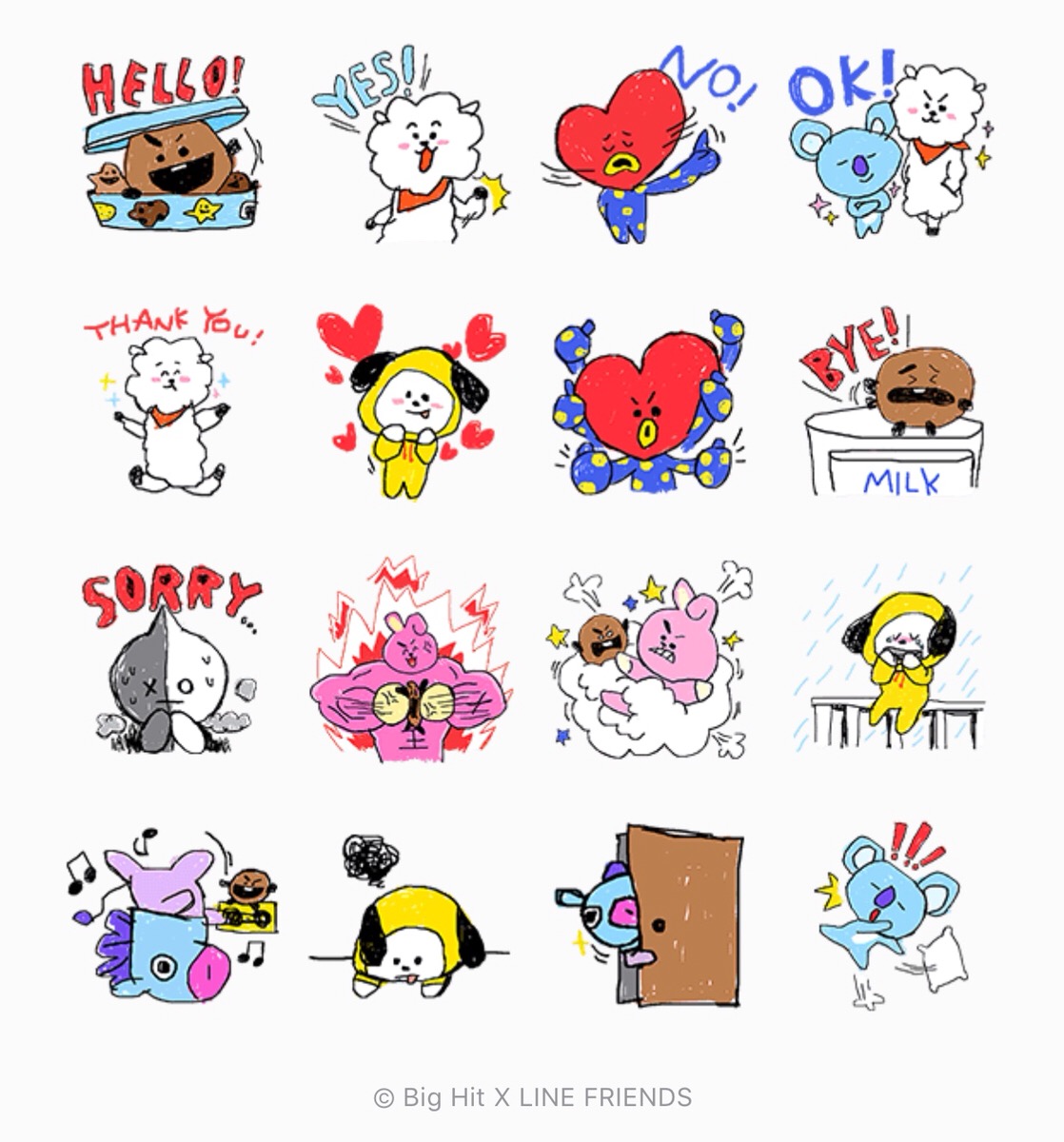 無料lineスタンプ Bts 防弾少年団 がデザインしたキャラやお