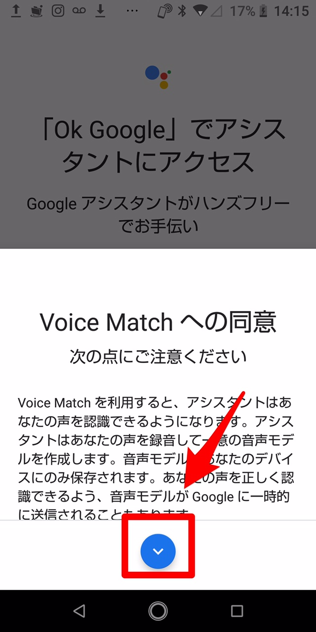 Voice Matchの確認