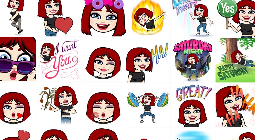 スナチャを似顔絵スタンプで可愛くデコ Bitmoji Apptopi