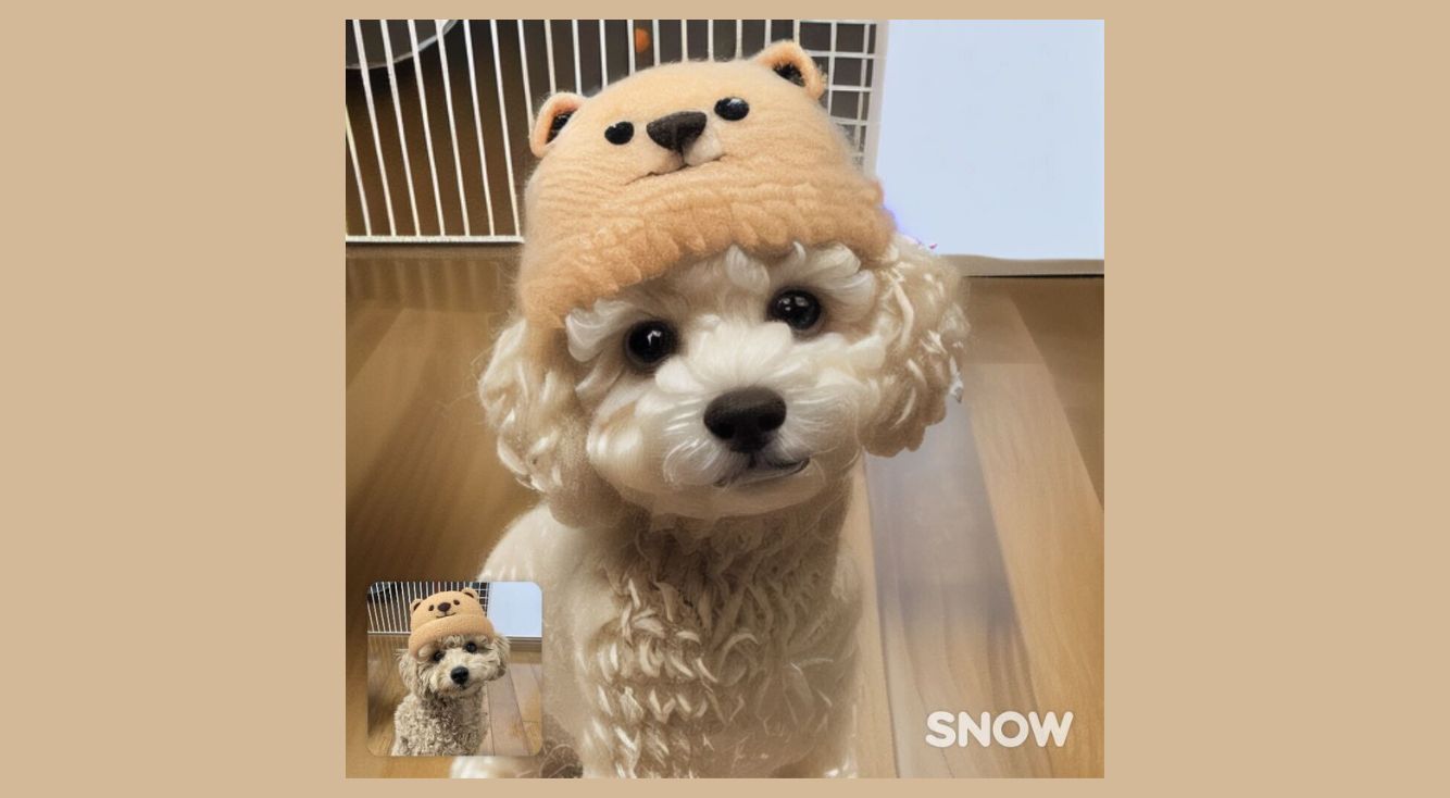 【SNOW】犬や猫にも使えるようになった♪「AIペット」の加工の仕方を紹介
