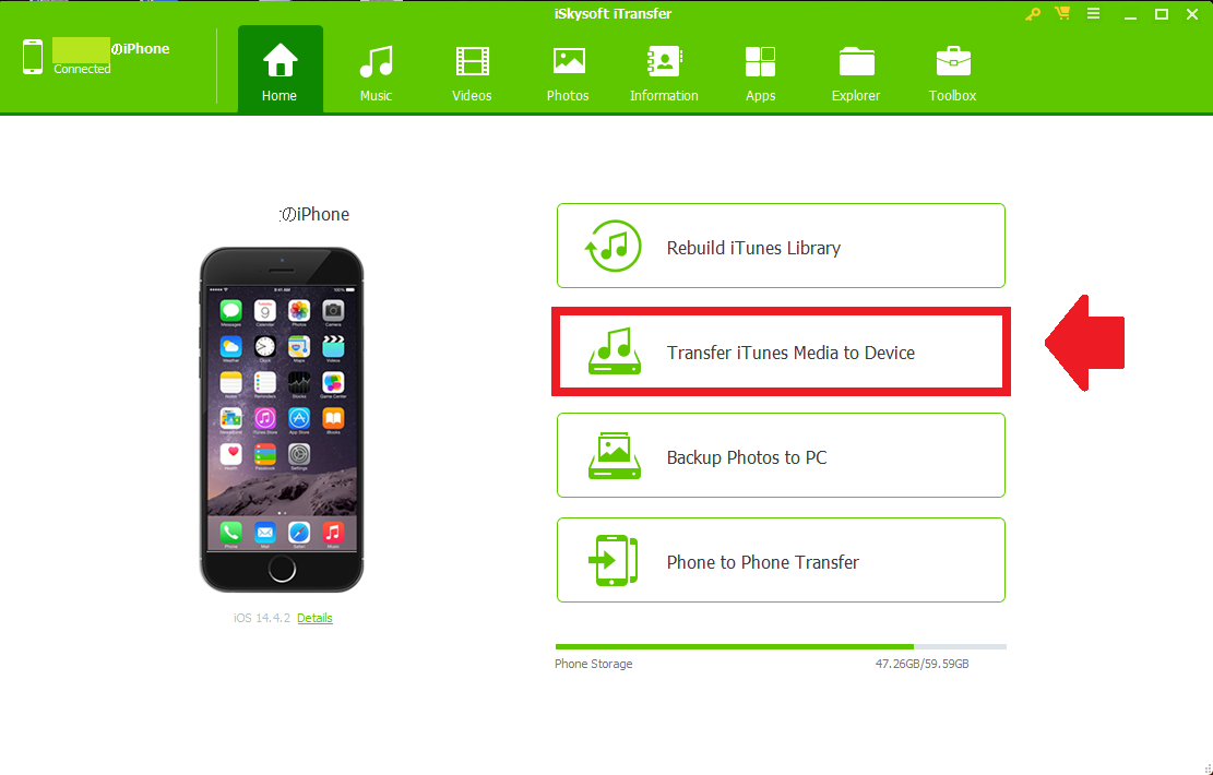 Transfer iTunes Media to Device